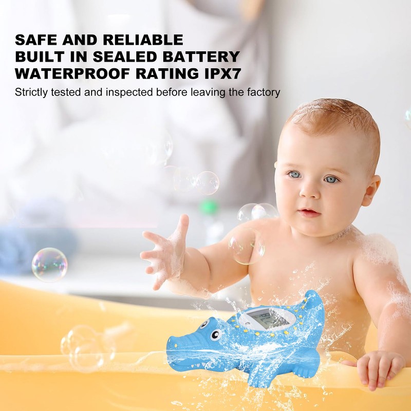Baby Bath Thermometer Fun Cartoon Animal Waterproof High Accuracy 10℃‑50°C