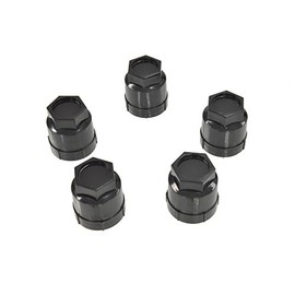 1985-1996 Corvette Wheel Lug Nut Cap Black Plastic Set of 5
