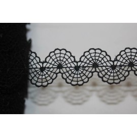 Unbranded 10 yards BLACK scalloped dainty swag venise sewing lace trim 1.25" wide