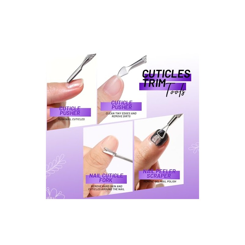 Fandamei Kit Para El Cuidado De Las Uñas, Limas Y