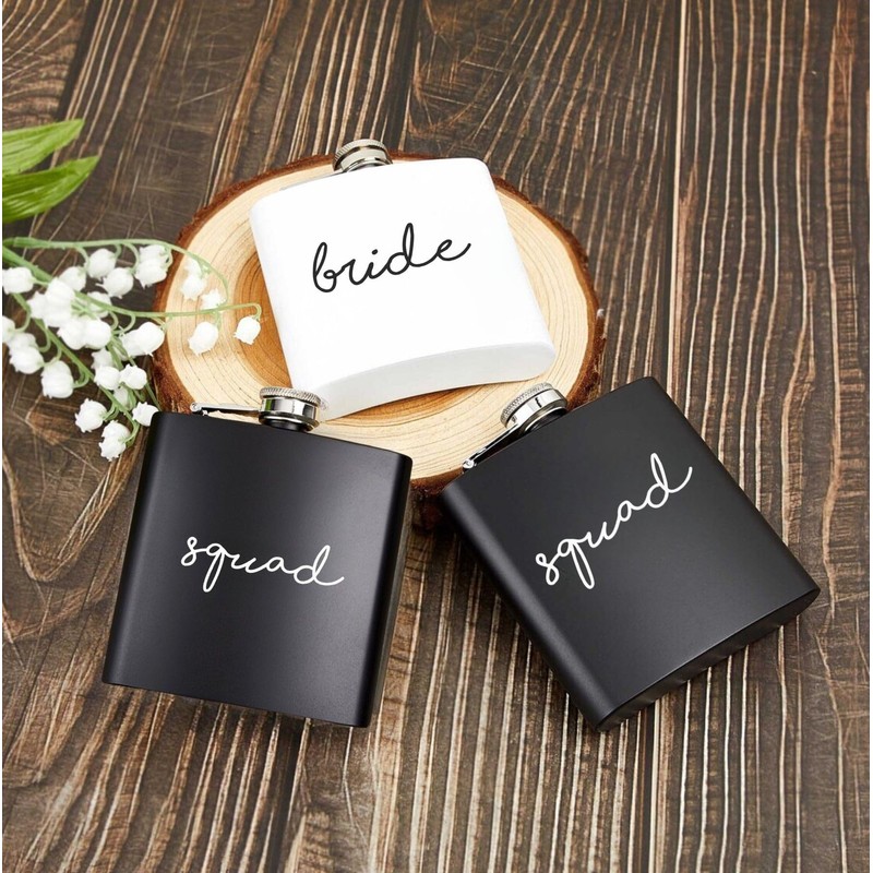Funky Junque Flask Bundle - 1 Bride (White) & 5