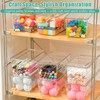6 Pack Small Clear Storage Bins with Lids, Acrylic Arts