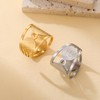 TEAMER Enochian Magic Angel Ring Solomon Kabbalah Protection Amulet Stainless