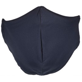 styleBREAKER Unisex Cotton Fabric Mask, Plain, Double Layer, Reusable, Washable, Community Mask 08040005, Colour: Dark Blue