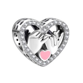 YUMINN Our Pact Charms 925 Sterling Silver for Bracelets and Necklaces Pendant Beads Valentine's Day Mother's Day Jewelry Gifts for Women