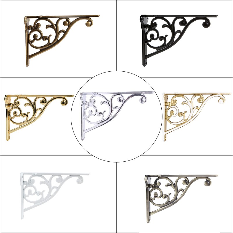Shelf Brackets 8 Inch 4PCS Heavy Duty Polished Chrome Wall