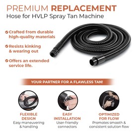 Bronze Tan Premium Replacement Hose for HVLP Spray Tan Machine: Durable, Flexible, Perfect Fit