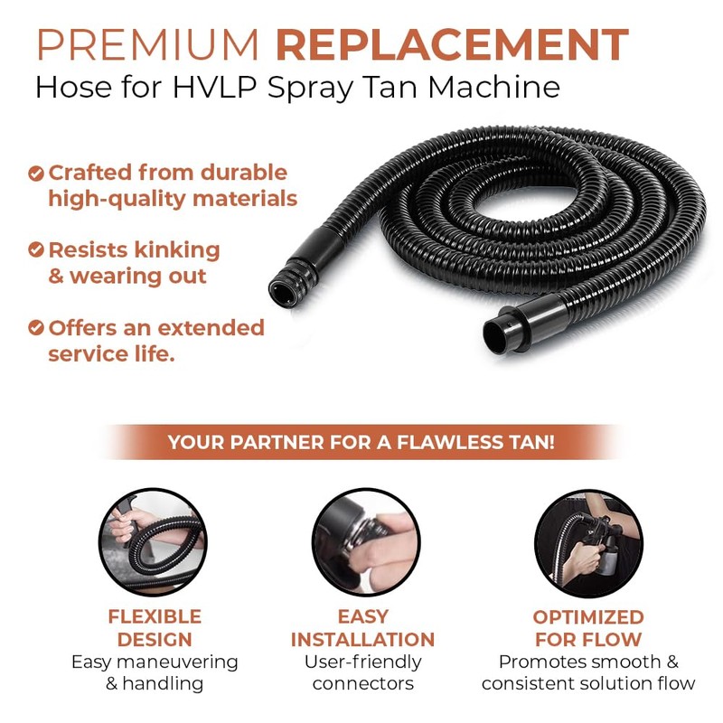 Bronze Tan Premium Replacement Hose for HVLP Spray Tan Machine: