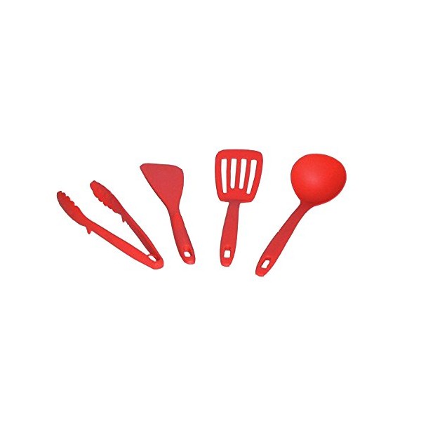 Dishwasher Safe. Kitchen Tool Set 4pc (Ladle, Turner, Spatula, Versatile,