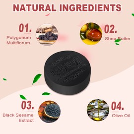 Polygonum Multiflorum Shampoo Soap, Black Soap, He Shou Wu Hair Regrowth Shampoo Bar, Black and Thick Hair, Promotes Hair Growth, Prevents Hair Loss (2 Pieces)