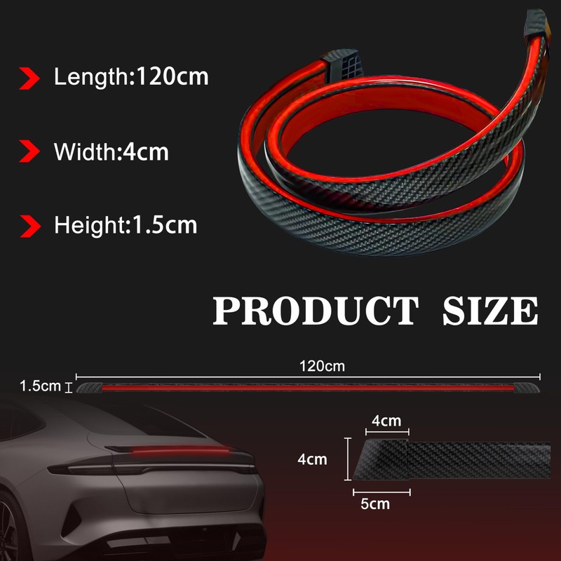 DIBMS LED Spoiler Brake Light Strip Sequential Flashing Tail Universal