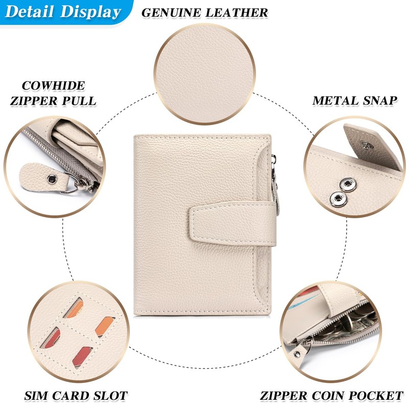 FREYAMIRA Rfid Blocking Wallet for Women Bifold Leather Wallet Compact