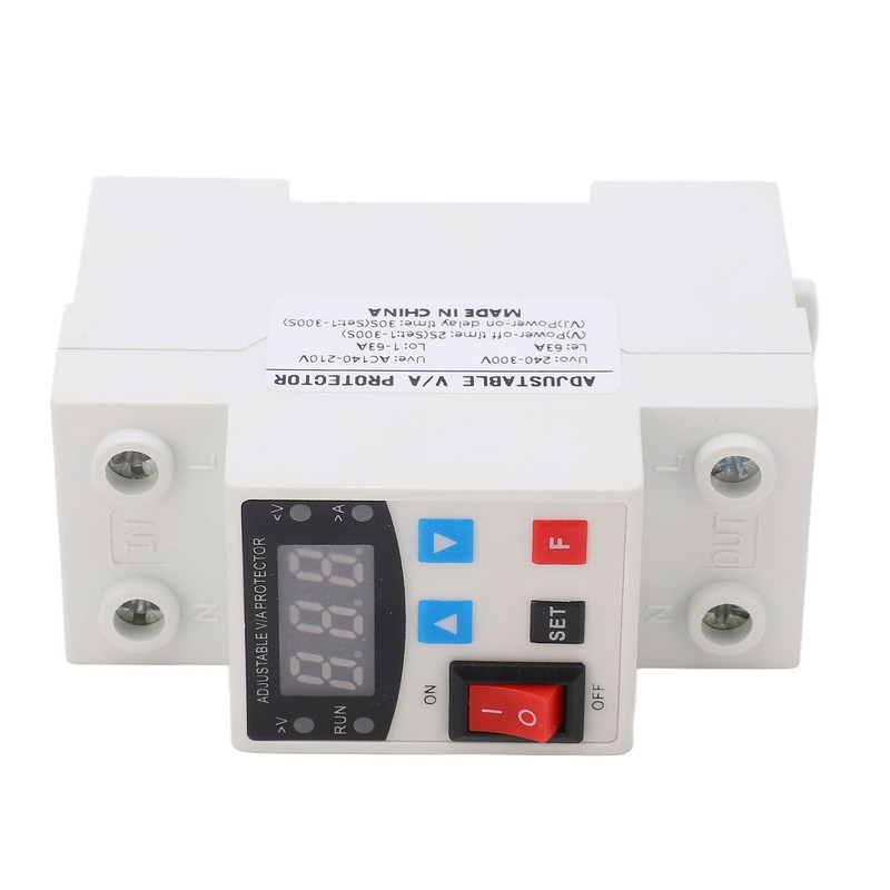 Over Under Voltage Protector Adjustable Digital Display Voltage Current Protective