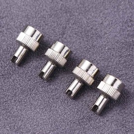 4Pcs Slotted Valve Cap,Metal Slotted Slot Valve Caps with Valve Core Remover Wheel Caps for Schrader Car Motorcycle Bikes Nipple Caps Cover,Stem Caps Valve Stems and Caps (Silver)