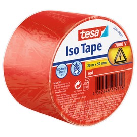 TESA Ruban PVC tous usages - 20m x 50mm - Rouge