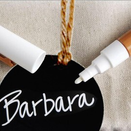 30 Pcs Hanging Chalkboard Sign, Small Double Sided Hanging Chalkboard Tag with Hanging String, Erasable Chalkboard Labels Mini Chalk Boards for Message Party Wedding Holiday Christmas Decor