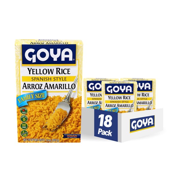 Goya Foods Yellow Rice Mix, Spanish Style, 14 Ounce (Pack of 18)