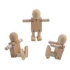HSOMiD Cute Fidget Wood Robot Block Action Figures Model Theme,