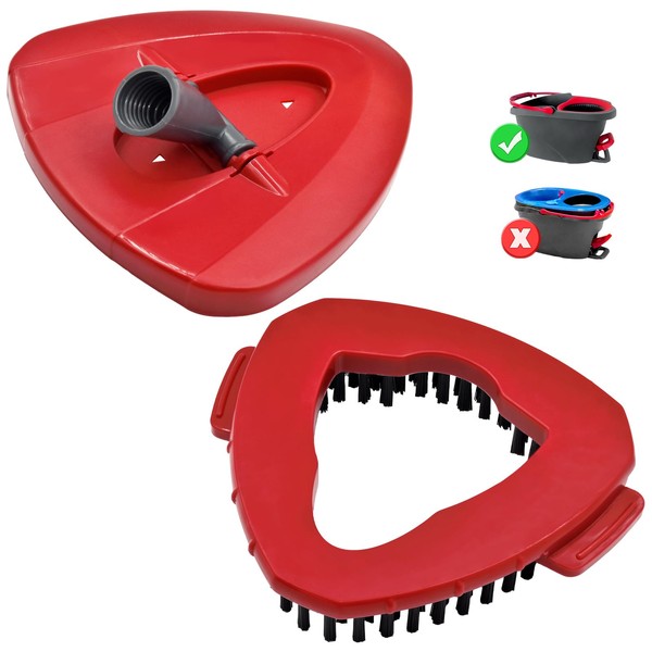 Hezane Rotating Base Replacement Brush for Turbo Mop Compatible with