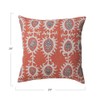 Creative Co-Op Patterned Cotton Voile Pillow, Multicolor, Orange