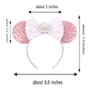 Foeran Mouse Ears Headbands Shiny Bows Mouse Ears Glitter Party