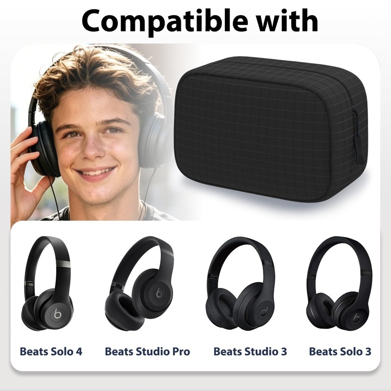 LTGEM Headphones Case Bag Compatible with Beats Studio 3, Solo