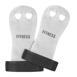 ULTRA FITNESS Kids Children Sizes gymnastic leather palm hand grips protectors junior (White and Black, Small)