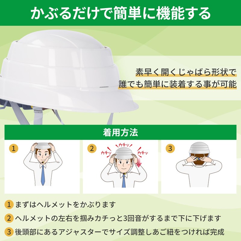 Passed National Certification for Disaster Prevention, Folding Helmet, Osamet with