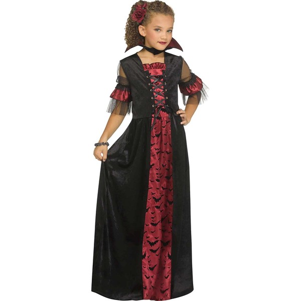 Girls Batty Victorian Vampiress Halloween Costume XL size 14-16