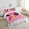 Cute Black Girls Comforter Set Full Size,Mermaid Pink Bedding Set,Cartoon