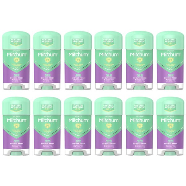 Mitchum Advanced Women Gel Anti-Perspirant & Deodorant, Shower Fresh 2.25 oz (Pack of 12)