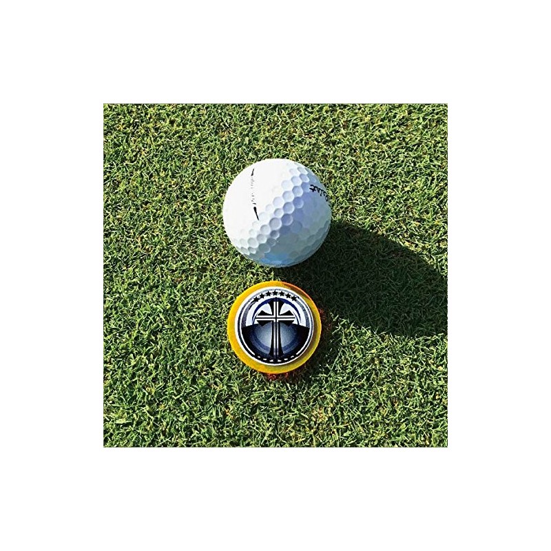 Nakai Golf Marker with Built-in Magnetic Fluorescent Acrylic Green Marker