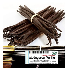 Oakland Gardens Premium Hand Dipped Incense Sticks, You Choose The Scent. 100 Sticks. (Madagascar Vanilla)
