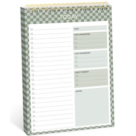 To Do List NotePad, Aesthetic To Do List Notebook for Work With 52 Sheet For Daily Tasks and Goal Setting, Undated Daily Planner Perfect for Office, Home and School Supplies - Mint Checkered