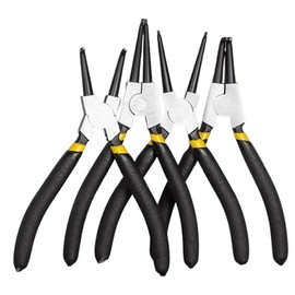 Snap Ring Pliers, Set of 4 (for holes and shafts), Circlip Pliers, Spring Included, Tools, Work, Repair, Total Length: 7.1 inches (180 mm)