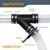 POWERTEC 4 Inch Y Fitting for 4" Dust Collection Hose,