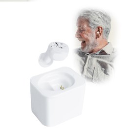 Britzgo New Noise Cancelling Device Compact and Portable with Charging Case (White)