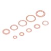 220Pcs Sealing Copper Gasket Flat Round Ring Washer Assortment Kit