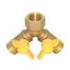 Joywayus 3 Way Split Brass Shut Off Ball Valve Fitting