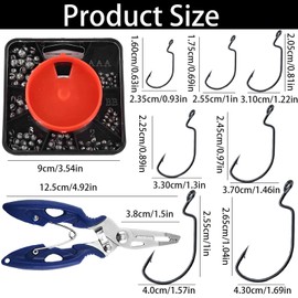 7pcs Split Fishing Weights Set, 89pcs Fishing Weights, 7 Sizes Fishing Plummets Portable River Suitable for Fishing Trip Outdoor Activity Tournament Camping Hiking Boating