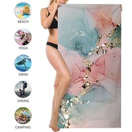 Mikrofaser Beach Handtuch Super leichte Camo Badetuch Sanddicht Beach Decke Mehrzwecktuch für Reisen Schwimmbecken Campingurlaub Handtuch Training Fitness (C, One Size)