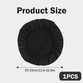Black Office Chair Seat Cover Easy to Install Elastic Removable Chair Cushion Protector Anti-Slip Desk Chair Cover Washable Office Chair Covers Stretch for Rotating, Armrests, Swivel, Game Chair