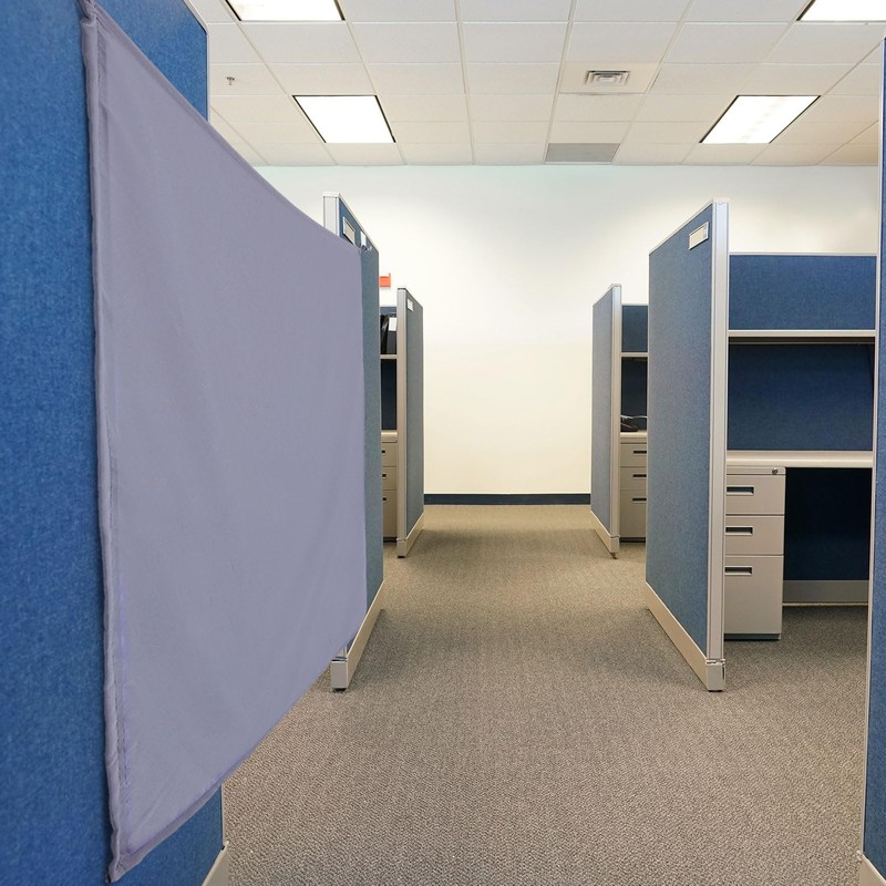Pinkunn 40 x 48 Inch Office Cubicle Curtain with Stainless