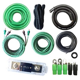 SoundBox 0 Gauge Amp Kit Complete AWG Amplifier Install Wiring Cables - 9500W
