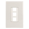 3-Port Keystone Wall Plate, Light Almond