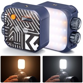 K&F CONCEPT Photography Light, LED Video Light, Small, Auxiliary Lighting, Mini Camera Light, Illumination, Photography Light, 2,500 - 9,900 K Color Temperature, Stepless Adjustment, USB Rechargeable, Portable, For Mirrorless Cameras, SLR Camera Photography, Beauty Makeup, TikTok, Live Broadcast, Digital, Go Pro, Hero 8, 7, 6, 5