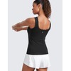 CRZ YOGA Seamless Scoop Neck Tank Low U-Back Breathable Workout