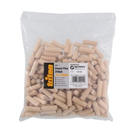 Triton TPTADP1240 Glue Wood Dowel Pins for Dowel Jointers 200 Pack 12x40mm