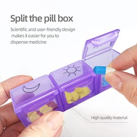 Organizador de Pastillas, Pastillero Semanal con 21 Compartimentos, Pastillero con Tres Compartimentos para La Mañana, El Mediodía y La Noche, Estuche Grande de Viaje de 7 Días para Vitaminas, Suplementos y Medicamentos