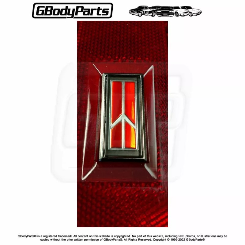 Gbodyparts 86-88 Cutlass CORRECT Color Metal Base Taillight Tail Lamp